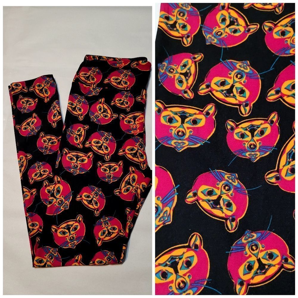 New Lularoe OS cat leggings!! Cool cat print!
